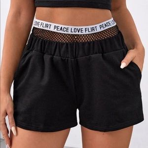 Mesh Waist Shorts | Peace Love Flirt band
